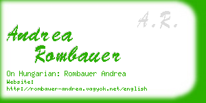 andrea rombauer business card